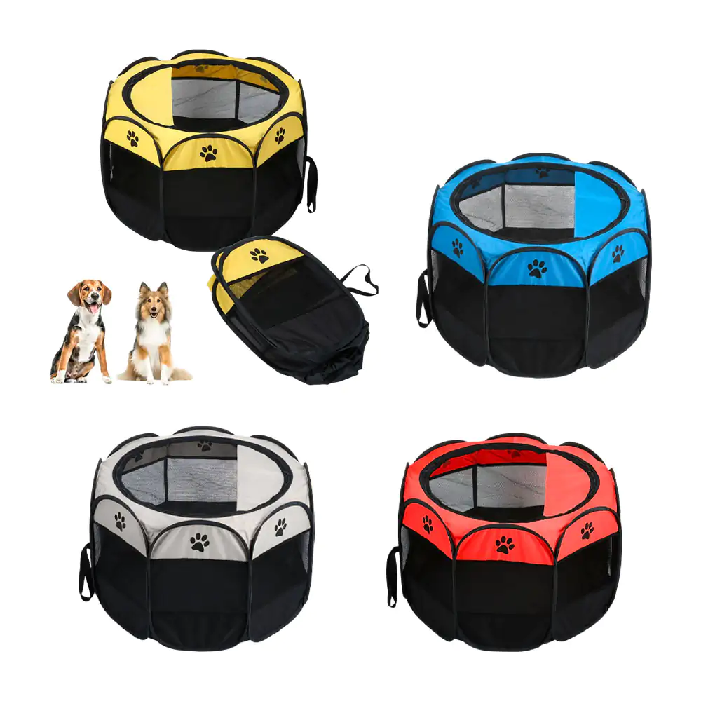 Corral octágono plegable para mascota de 100x60cm, variedad de colores