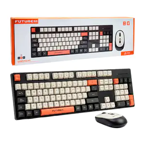 Combo teclado y mouse inalámbrico, teclas mecánicas de varios colores…