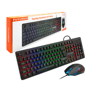 Combo de teclado y mouse alámbrico futurem gamer con luz rgb, teclas …