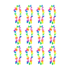 Paquete 12 collares hawaianos con flores tropicales / hwn-d-005 / tt-…