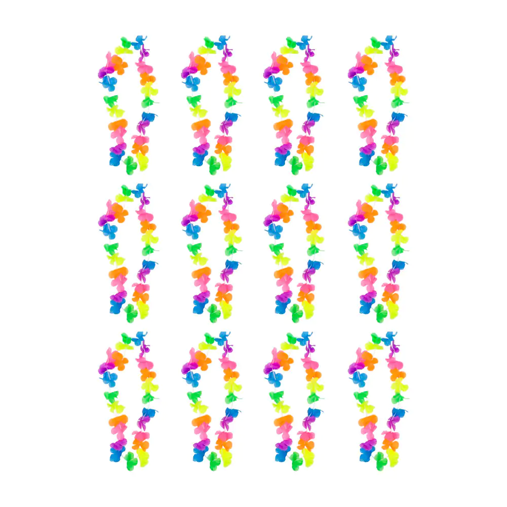 Paquete 12 collares hawaianos con flores tropicales / hwn-d-005 / tt-…