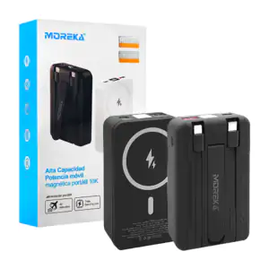 Power bank con carga inalámbrica magsafe + cables cargador usb-c y li…