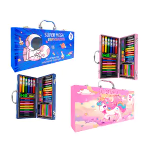 Set de arte infantil de 78 piezas con crayolas, colores, marcadores y…