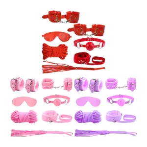 Kit de 7 piezas para bondage, cuero con detalles afelpados, variedad …