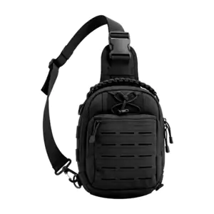 Mochila pechera táctica de 4 compartimentos + agarradera tipo cuerda …