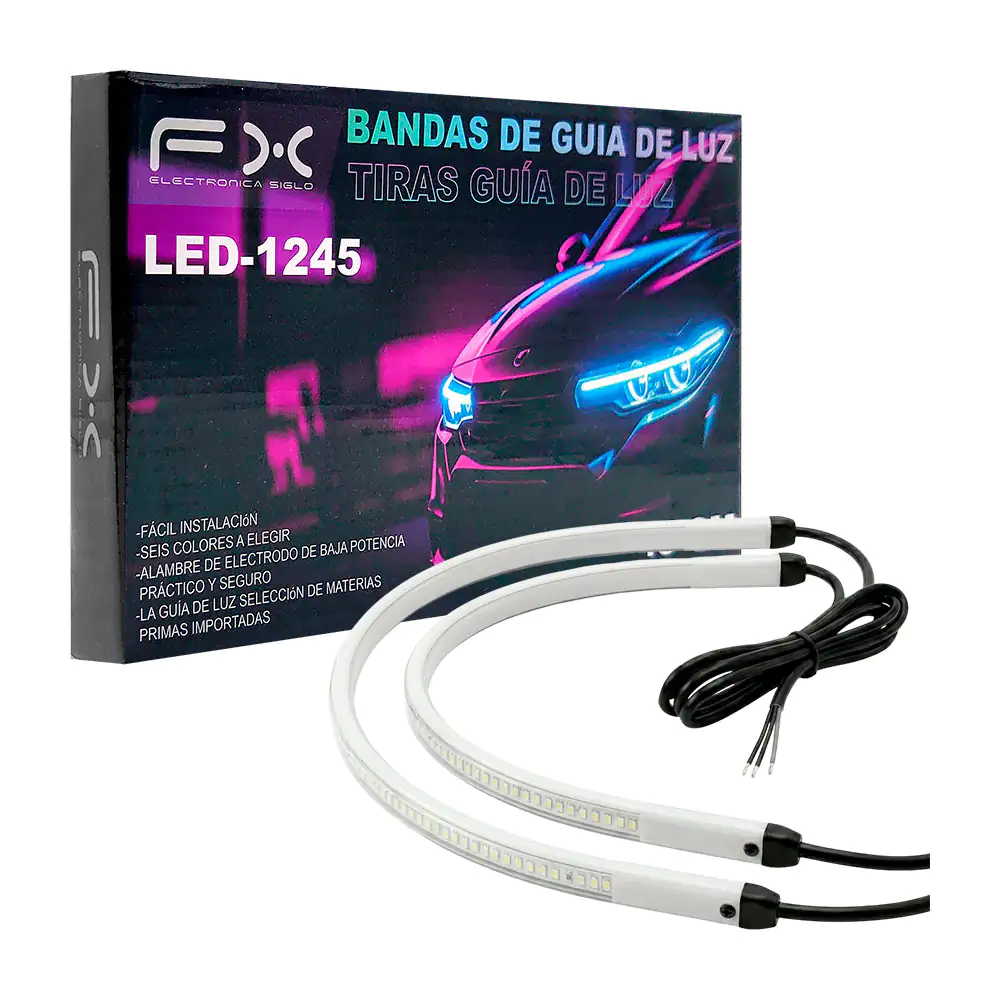 2 Tiras de luces led de 45cm para faros delanteros del carro / led-12…