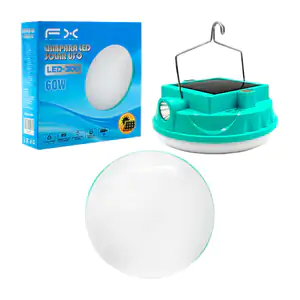 Lámpara led recargable con panel solar de 60w, magnética con 3 modos …
