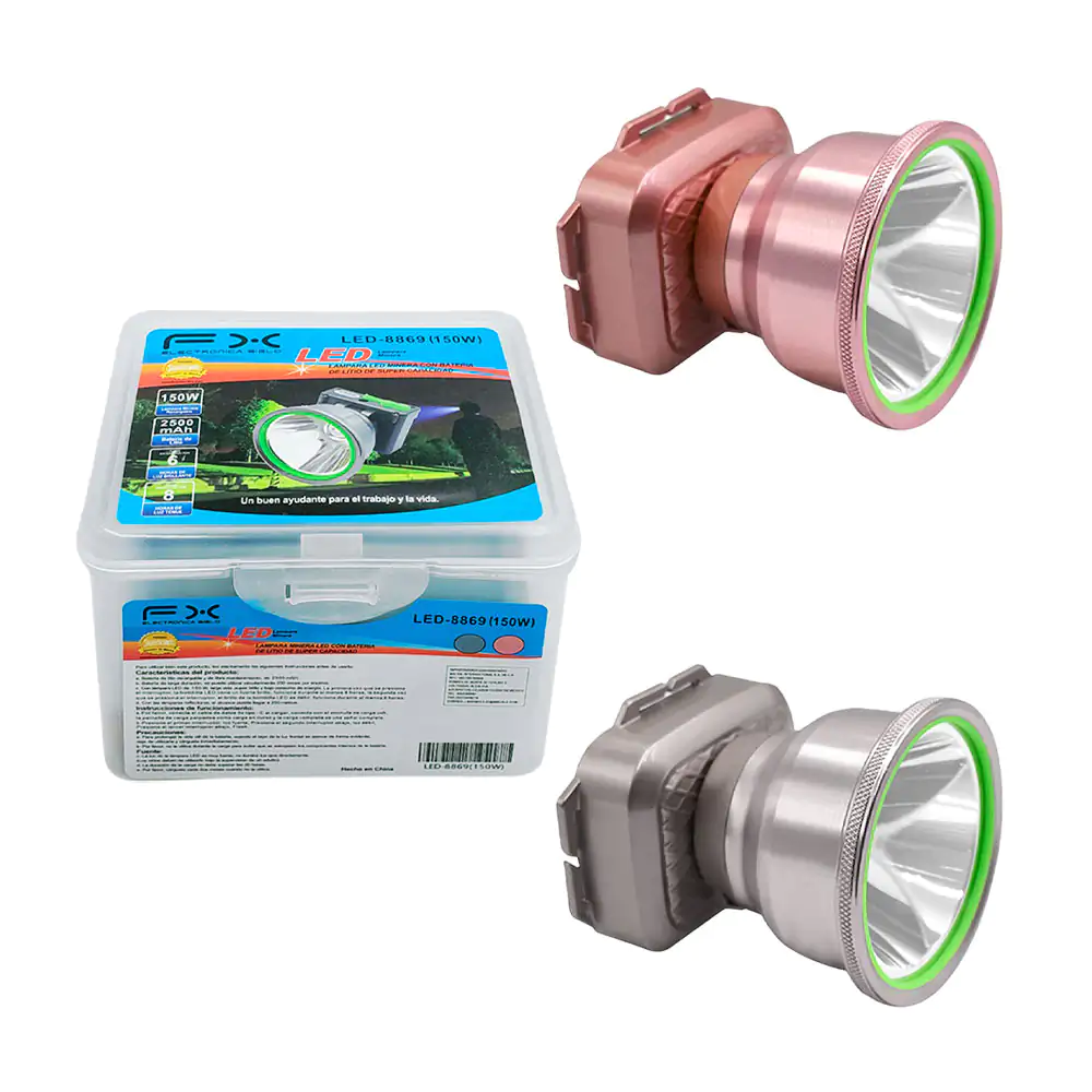 Lámpara estilo minero de 150w, recargable con 3 modos de luz + banda …