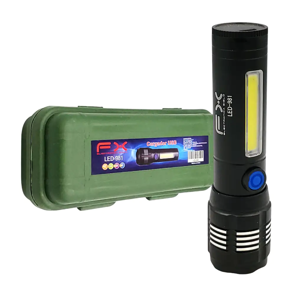 Linterna de mano fx recargable con varios modos de iluminación / led-…