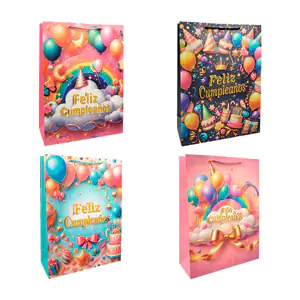 1pza Bolsa de regalo con temática de feliz cumpleaños y detalle en 3d…