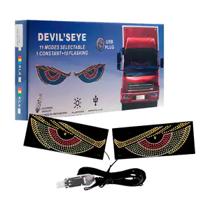 Par de ojos led decorativos para coche, modos intercambiables, 30x12c…