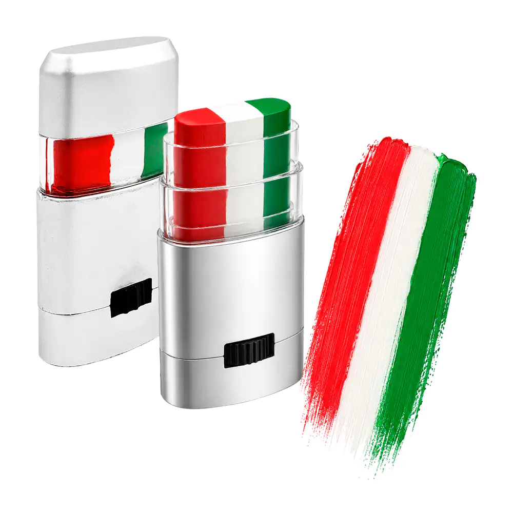 1pz Pinta caras con estuche, retráctil con diseño tricolor