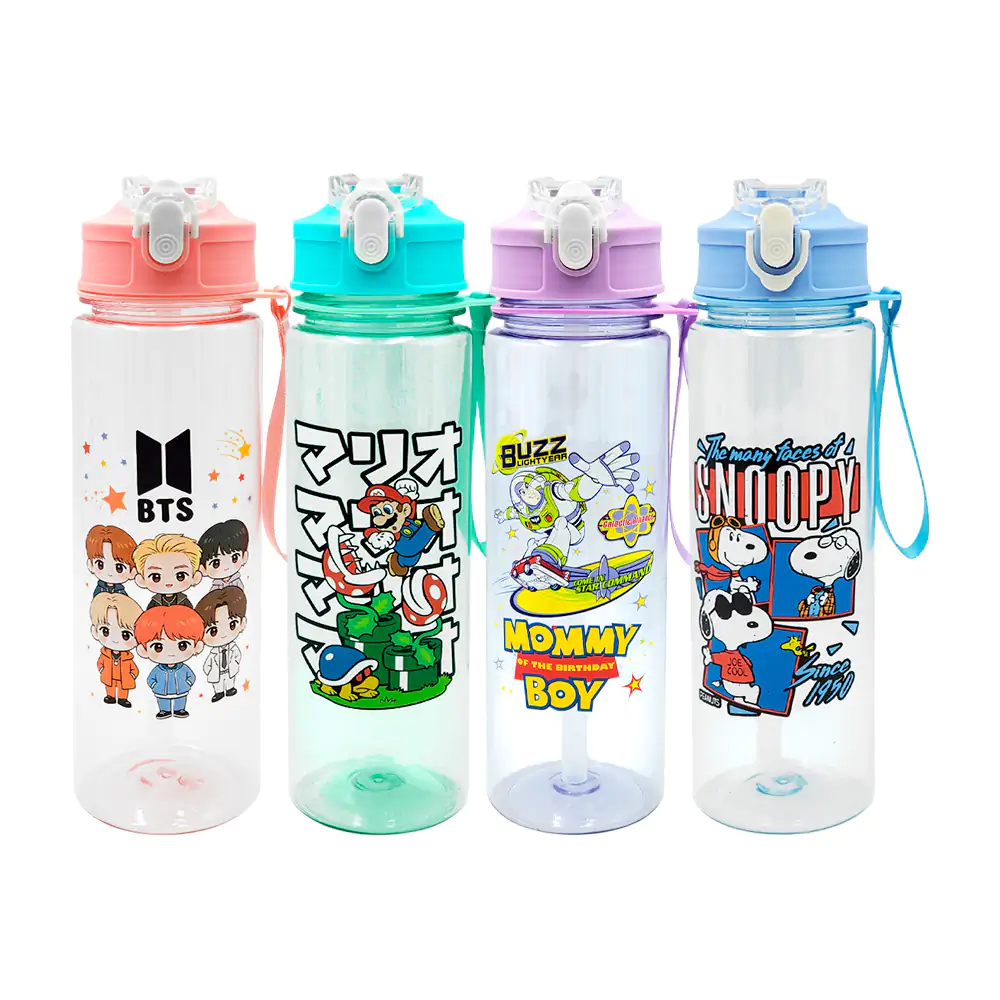 Termo transparente con capacidad de 750ml y estampado de personajes, …
