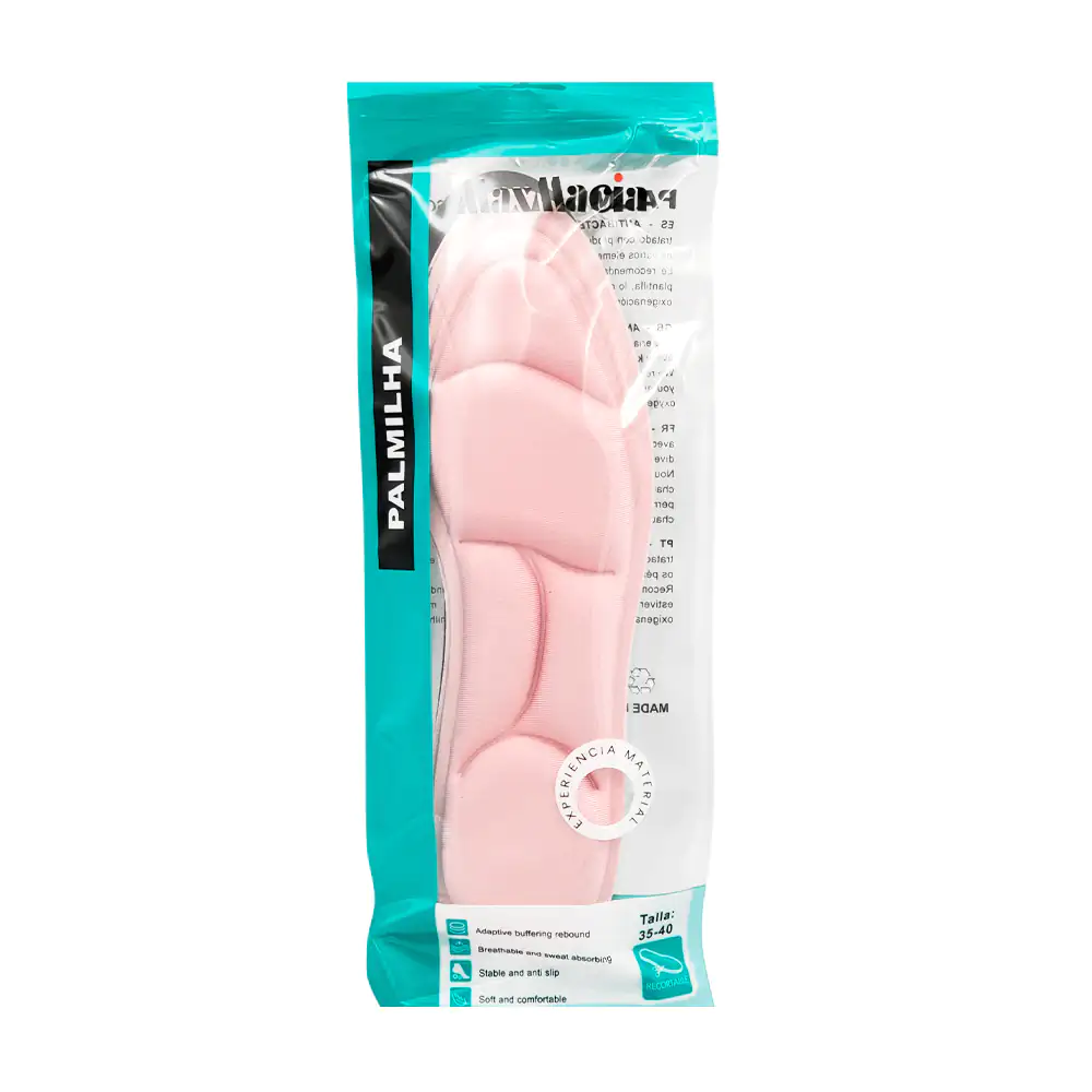 Par de plantillas maxmacia con almohadillas de espuma, talla 35-40, r…