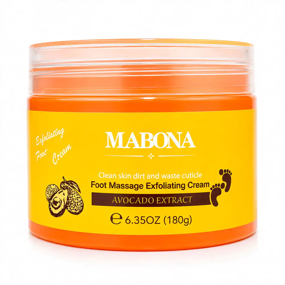 Crema exfoliante mabona con extracto de aguacate para masaje de pies,…