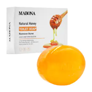 Jabón corporal en barra mabona con miel natural + bolsita de malla, 1…