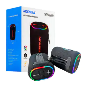 Bocina cuadrada inalámbrica con luz rgb + cables cargador usb-c y lig…