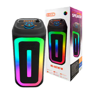 Bocina byz 4inx2, multiconexión con altavoz completo + luz rgb, multi…