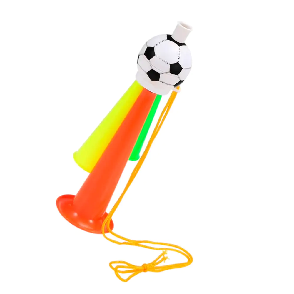 Corneta - trompeta triple con decoración de balón, 18cm + cuerda para…