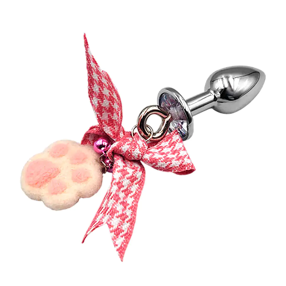 Plug metálico con decoración de garrita + moño y cascabel, 7cm, color…