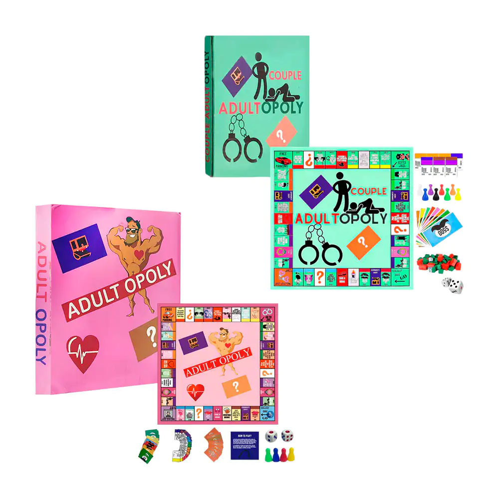 Mini juego de mesa adultopoly + accesorios, variedad de temáticas / p…