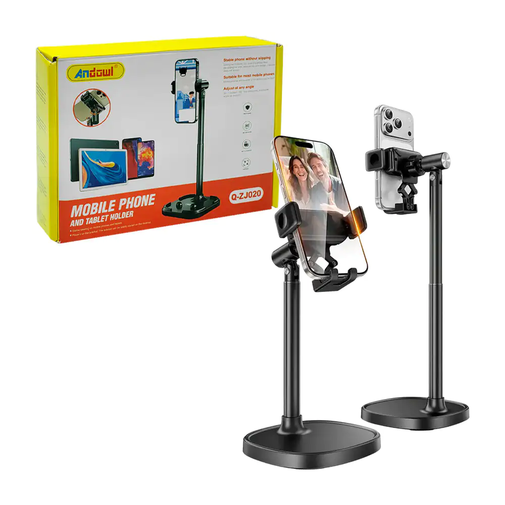 Soporte para celular ajustable con base porta tablet, 15cm expandible…