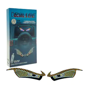 Adorno luminoso de 16x4cm, diseño de ojos, 1 luz fija + 10 intercambi…