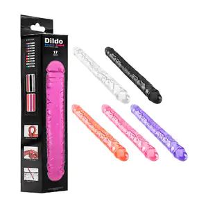 Dildo consolador de doble cabeza de goma texturizada, 17in - 43cm, va…