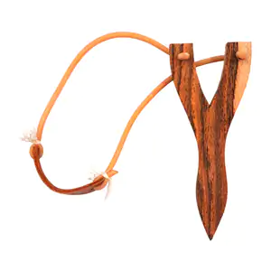 1pz resortera pequeña de madera con lanzador de cuero, 13.5cm / resor…