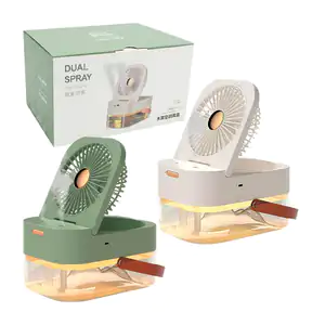 Ventilador rectangular recargable portátil con humidificador de capac…