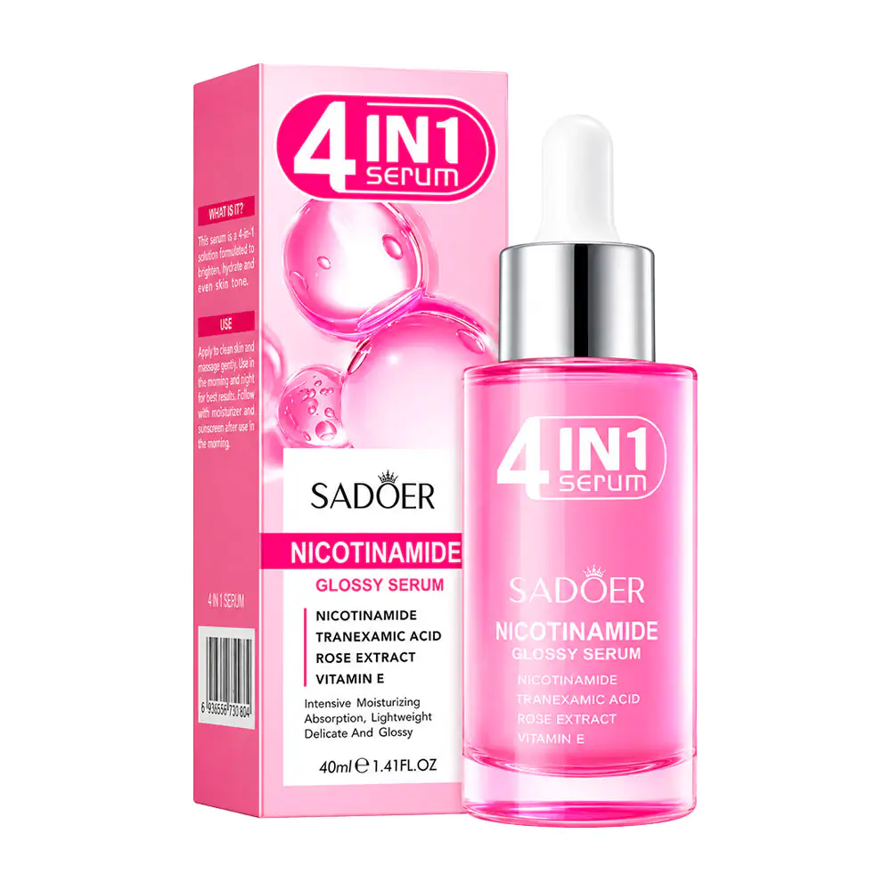 Serum 4 in 1 con nicotinamida y vitamina e, hidrata e ilumina la piel…