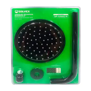 Regadera redonda con tubo de 30cm, acero inoxidable + accesorios / sp…