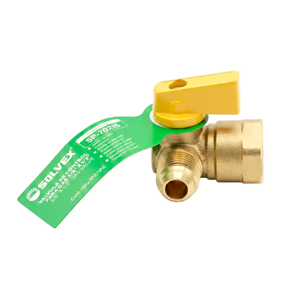 1pz válvula de control para el gas, acero inoxidable 3/8in x 1/2in / …