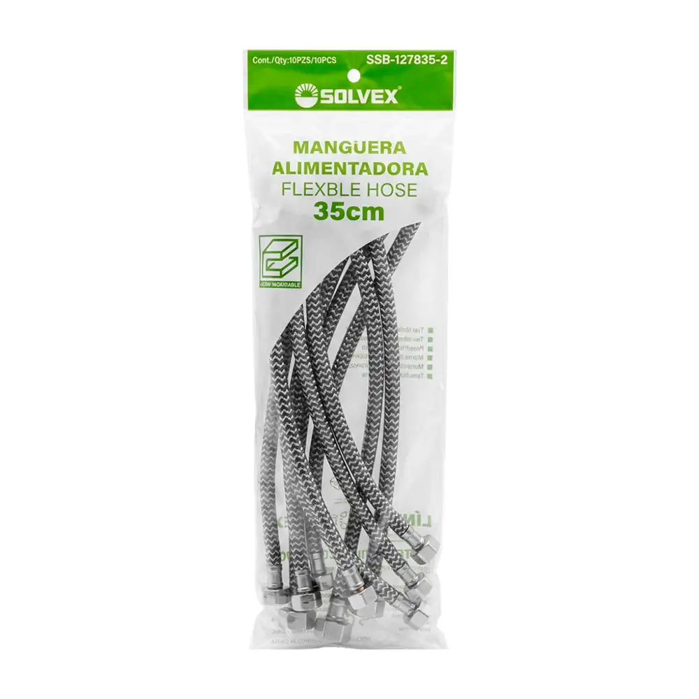 Paquete con 10pz, manguera alimentadora flexible de 35cm / ssb-127835…