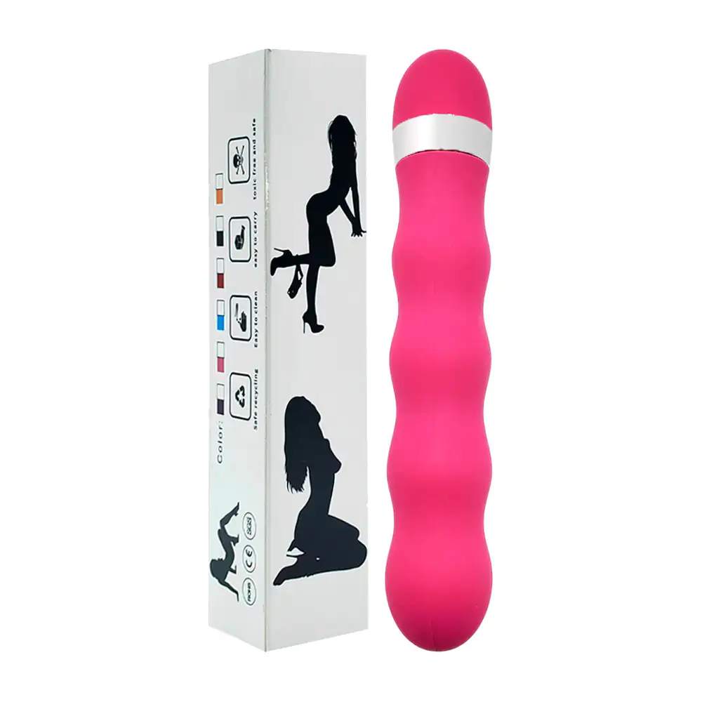 Dildo consolador con diseño ondulado, 18cm, movimiento constante, var…