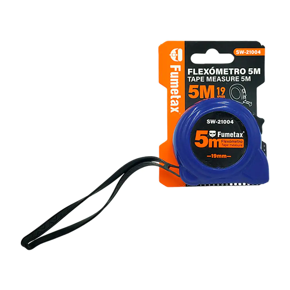 1pz cinta métrica - flexómetro fumetax para uso rudo, 5m / sw-21004