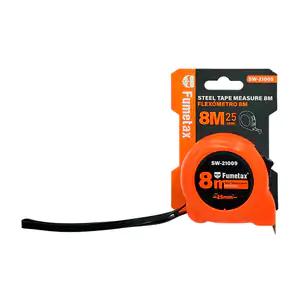 1pza cinta métrica - flexómetro fumetax para uso rudo de 8m / sw-21009