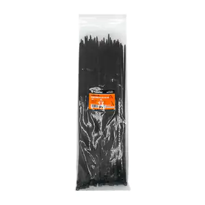 Paquete de cinchos plásticos fumetax, color negro de 35cm, 100pcs / s…