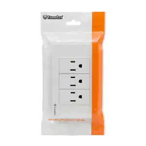 1pz placa fumetax con 3 conectores trifásicos, plástico blanco / sw-5…