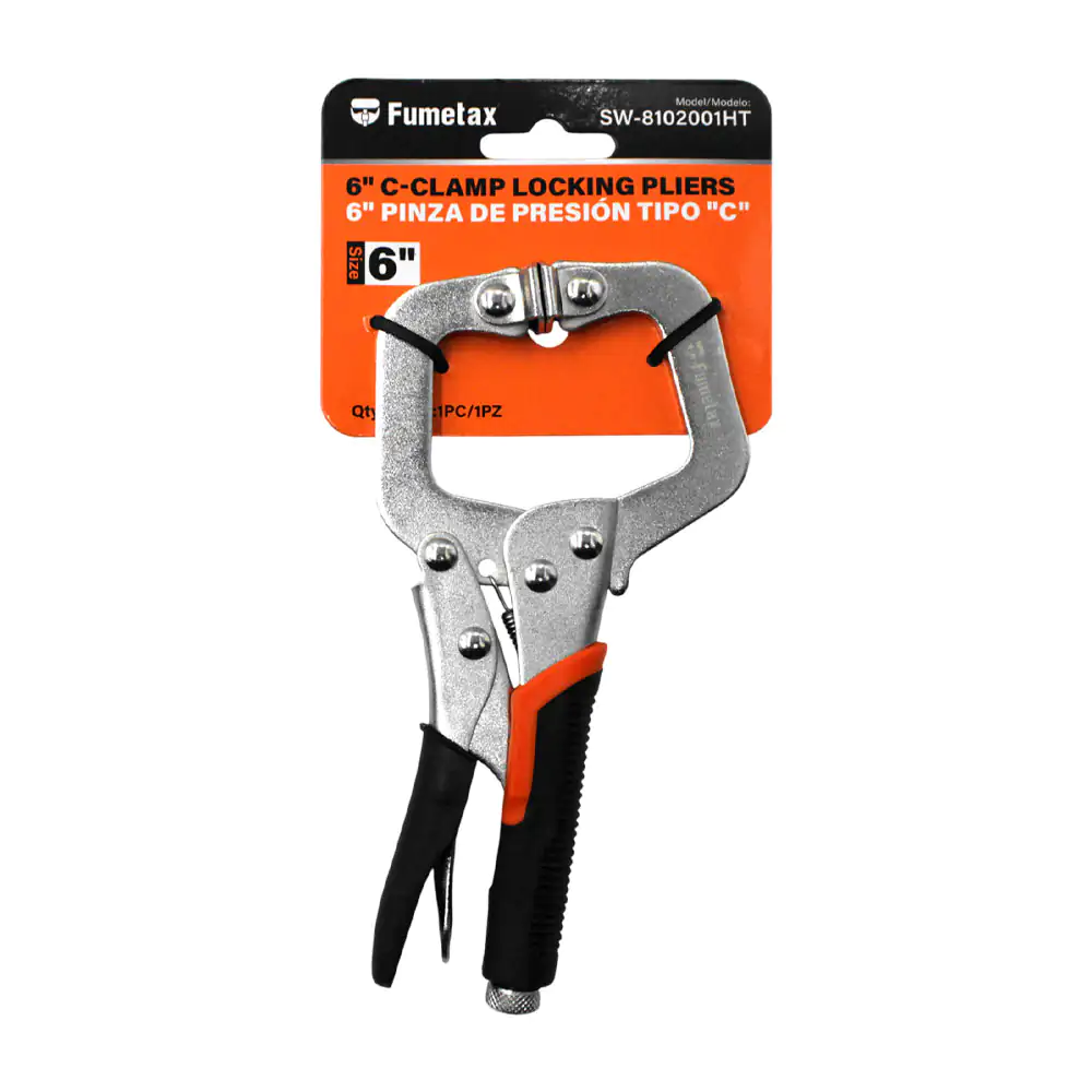 Pinza de presión tipo c de 6in de acero inoxidable con mango ergonómi…