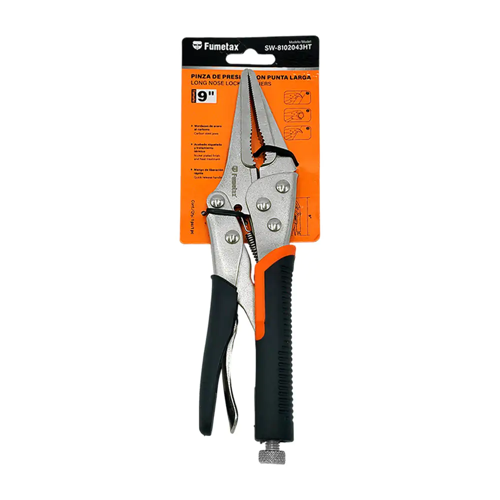 Pinza de presión con punta larga, acero inoxidable de 9in / sw-810204…