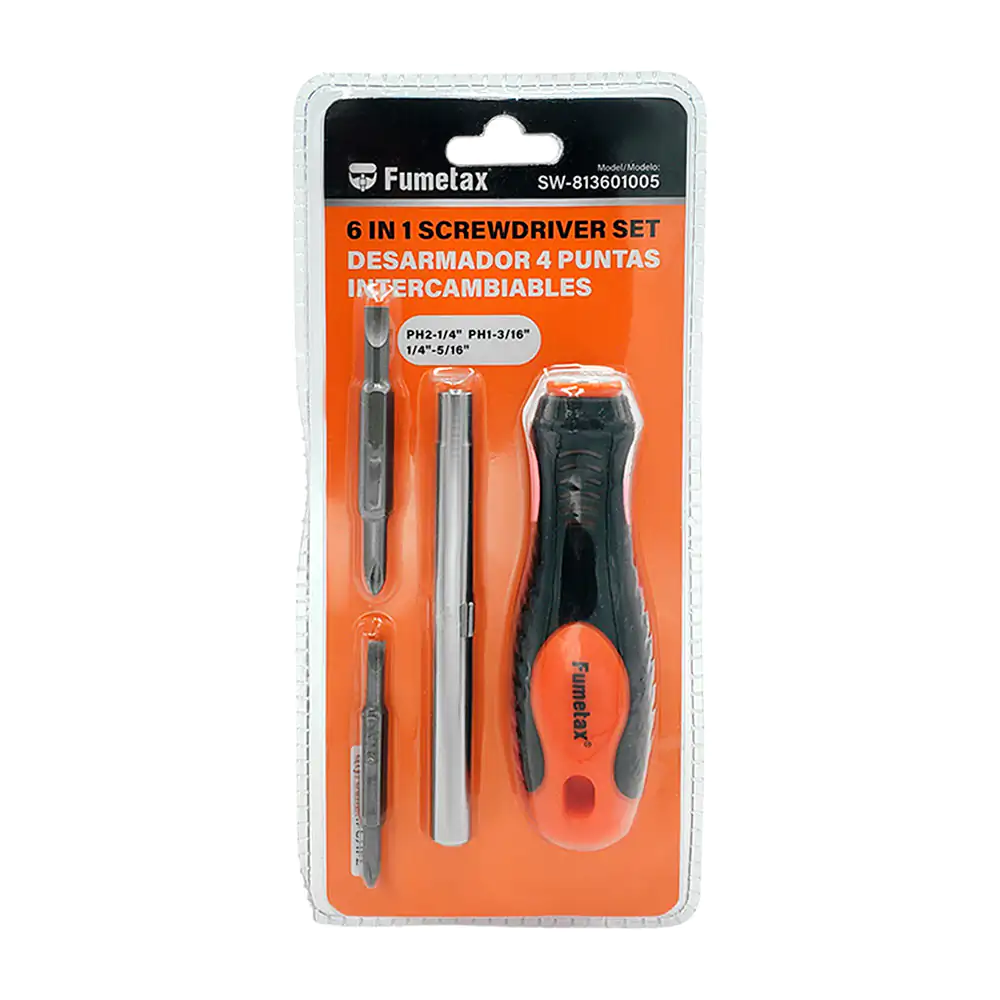 Blíster con desarmador con puntas intercambiables + adaptador / sw-81…