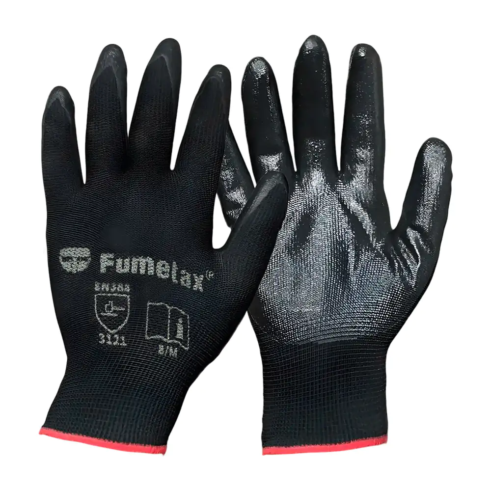 Par de guantes fumetax, cubierta de plástico para protección, ajustab…