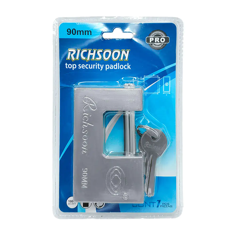 Candado tipo bloque - antirrobo de acero richsoon con juego de 3 llav…