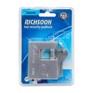 Candado tipo bloque - antirrobo de acero richsoon con juego de 3 llav…