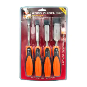 Blíster con 4 cinceles para tallar madera con mango de plástico, vari…