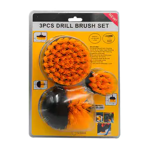 Blíster con 3 cepillos multifuncionales con adaptador para taladro / …