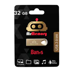 Memoria flash usb 2.0 mrmemory metálica de 32gb de alta resistencia /…