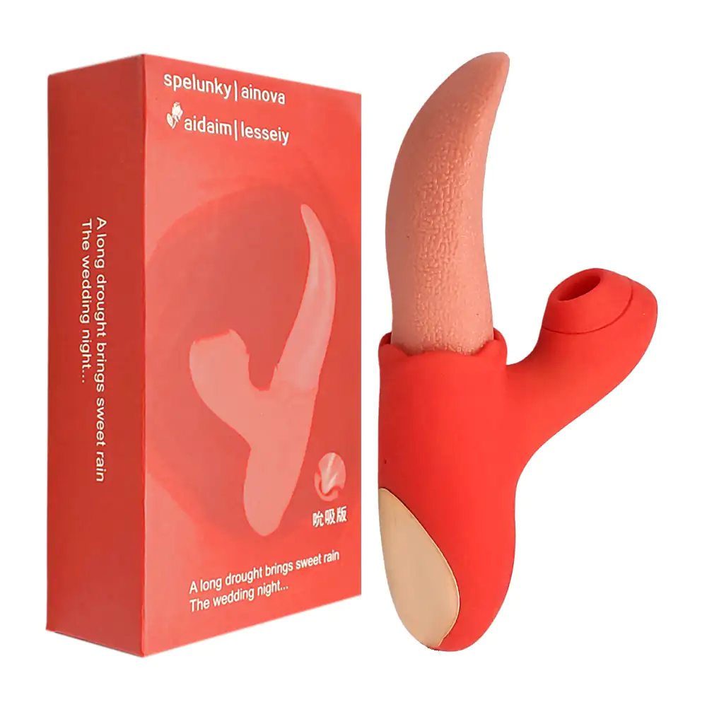 Dildo consolador lengua vibratoria 2 en 1 con varias modalidades de m…