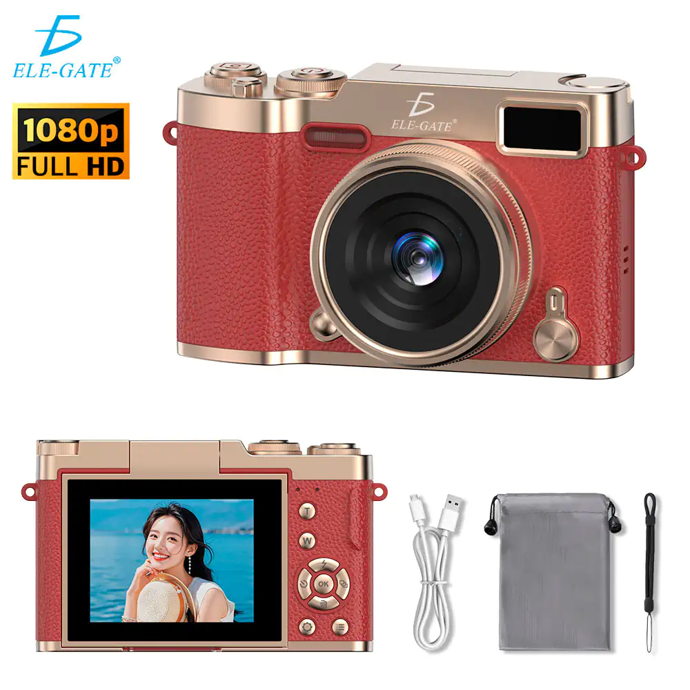 Cámara digital tipo retro 48mp full hd, zoom digital de 16x, variedad…